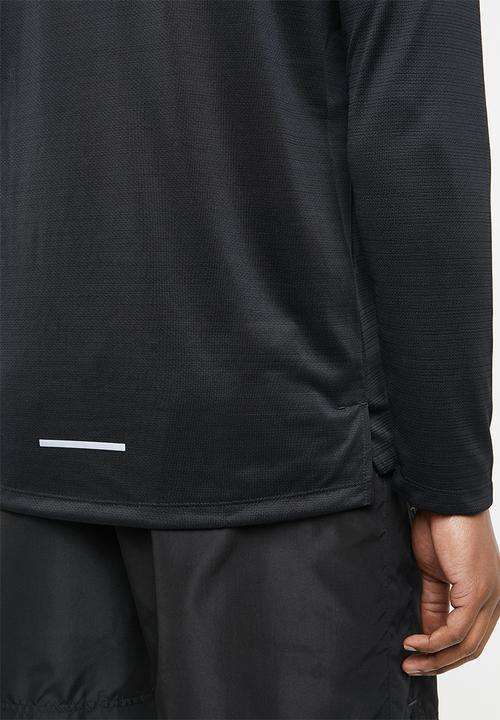Nike - Nike dry miler top ls - black & silver