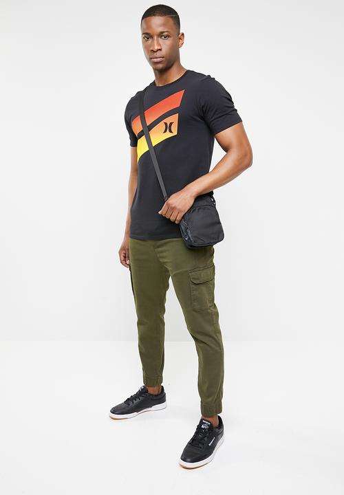 Hurley - Icon slash gradient tee -  black