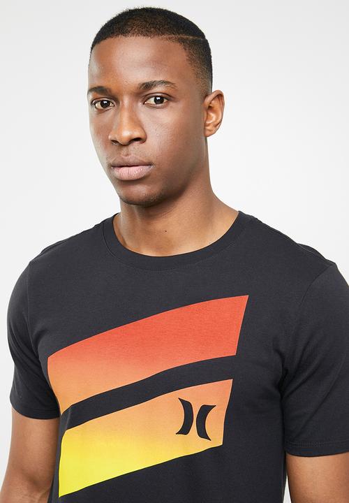 Hurley - Icon slash gradient tee -  black
