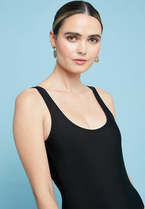 Superbalist - Scoop neck one piece - black