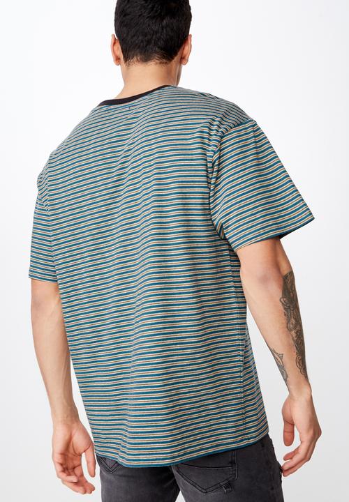 Cotton On - Dylan short sleeve tee - green & white 