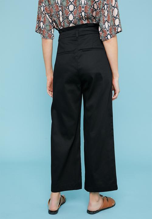Superbalist - Paperbag cullotte - black