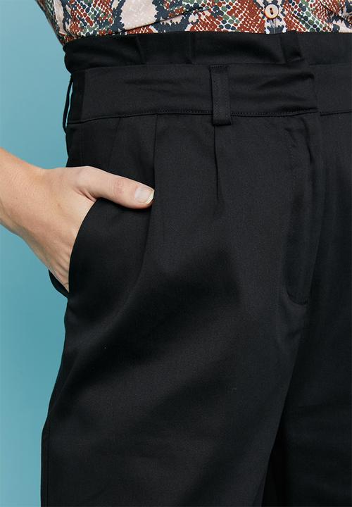 Superbalist - Paperbag cullotte - black