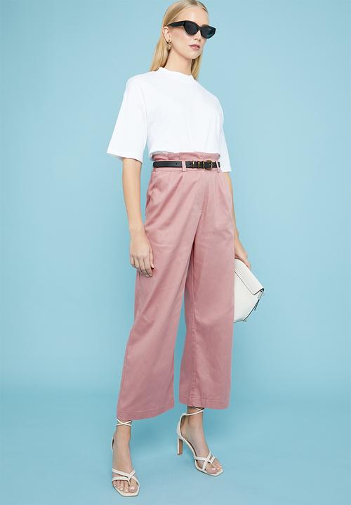 Superbalist - Paperbag cullotte - pink