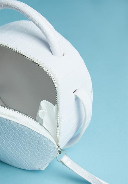 Superbalist - Round croc like bag - white