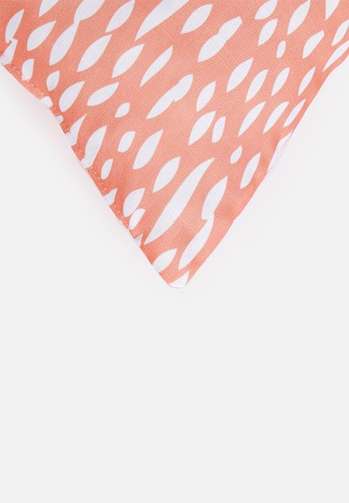 Sixth Floor - Etched cushion cover - coral