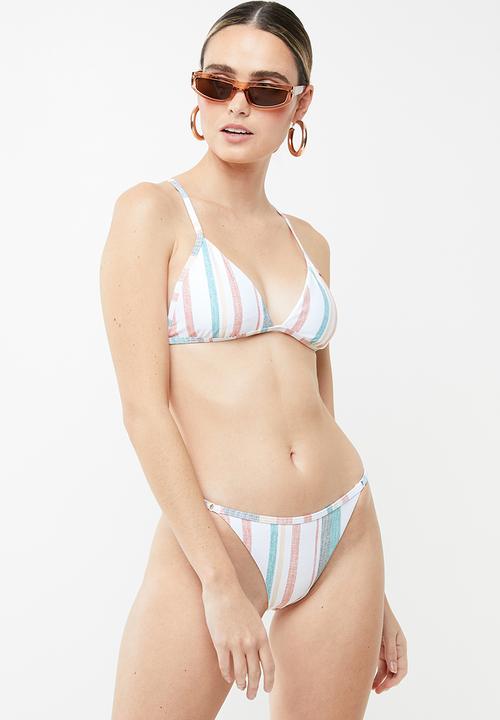 Roxy - Beach classics striped fixed bikini top - multi