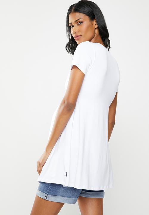 Cherry Melon - Underbust smock Top - white