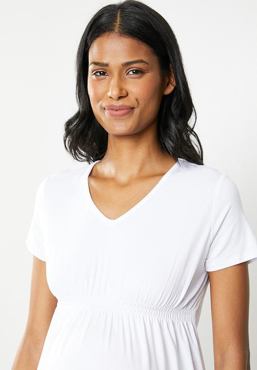 Cherry Melon - Underbust smock Top - white
