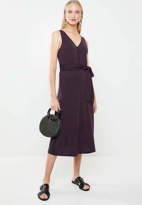 MANGO - Bow modal dress - purple