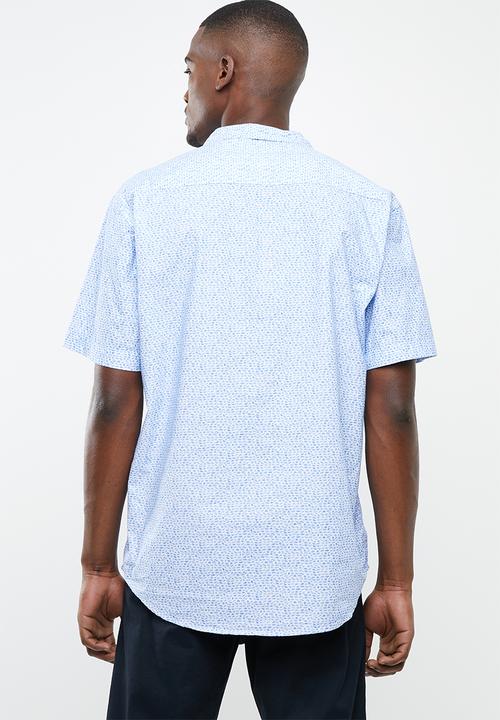 STYLE REPUBLIC - Vacay short sleeve shirt - blue & white