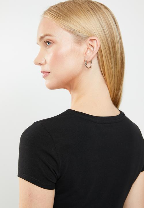 GUESS - Short sleeve core triangle tee - black