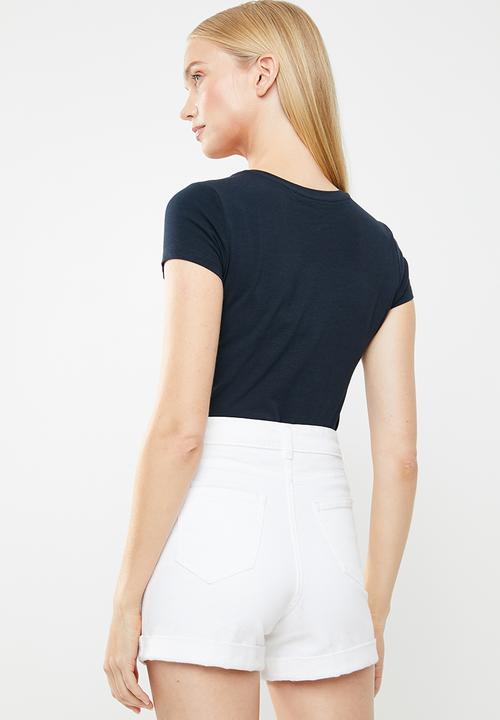 GUESS - Short sleeve motif tri tee - navy