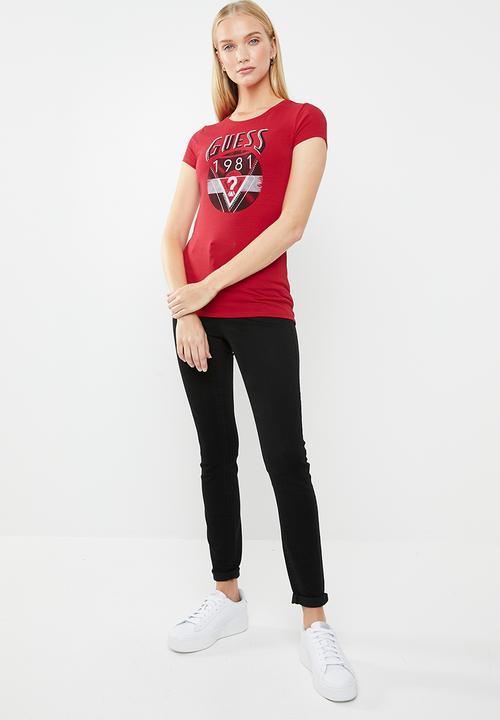 GUESS - Short sleeve lp r3 logo tee - red