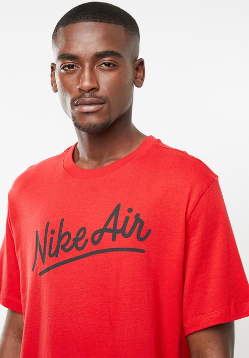 Nike - NSW Nike Air 1 short sleeve tee - red & black