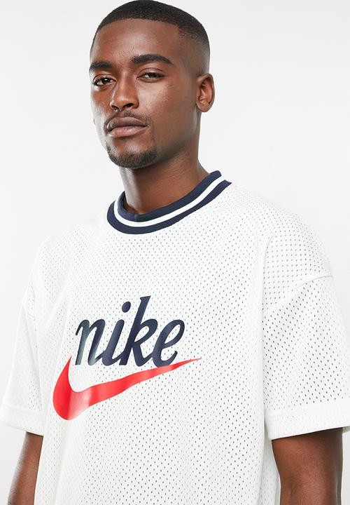 Nike - NSW mesh GX short sleeve top - white 