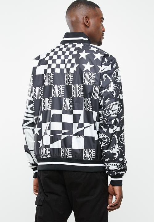Nike - Nsw nsp jkt aop scorp - black & white 