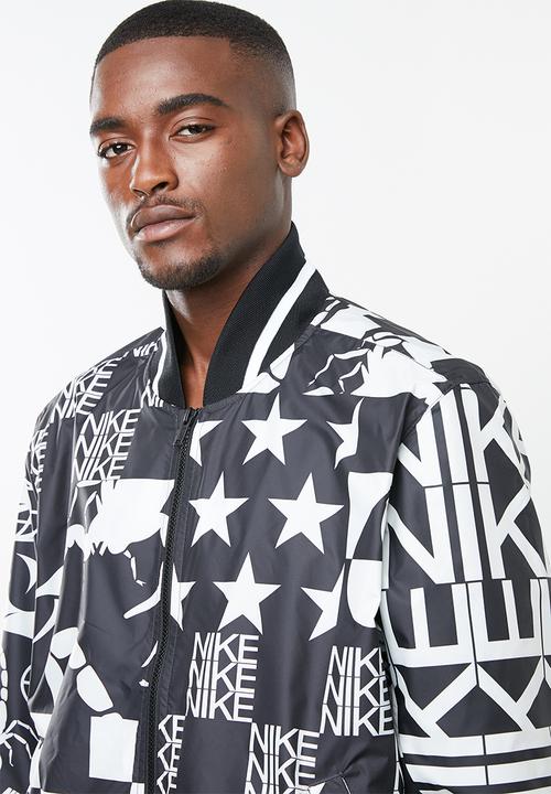 Nike - Nsw nsp jkt aop scorp - black & white 