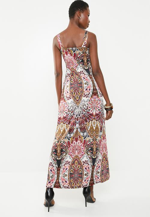 Revenge - Sleeveless empire front maxi - multi