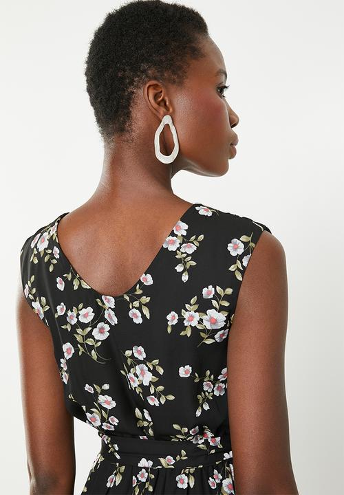 Revenge - Tie waist floral maxi - multi 