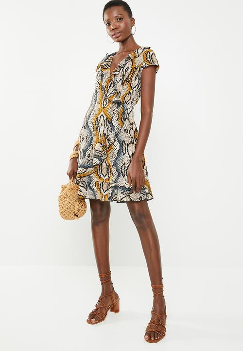 Revenge - Mini ruffle dress - multi 