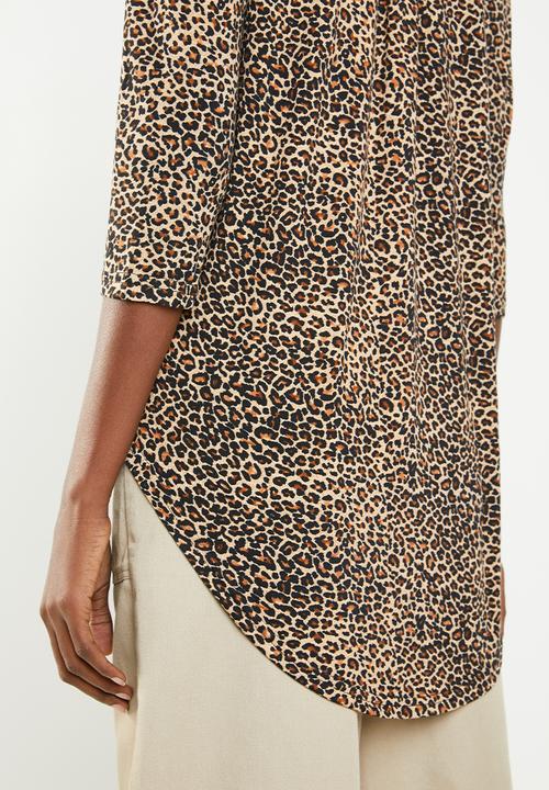 Revenge - Leopard print hi low top - multi 