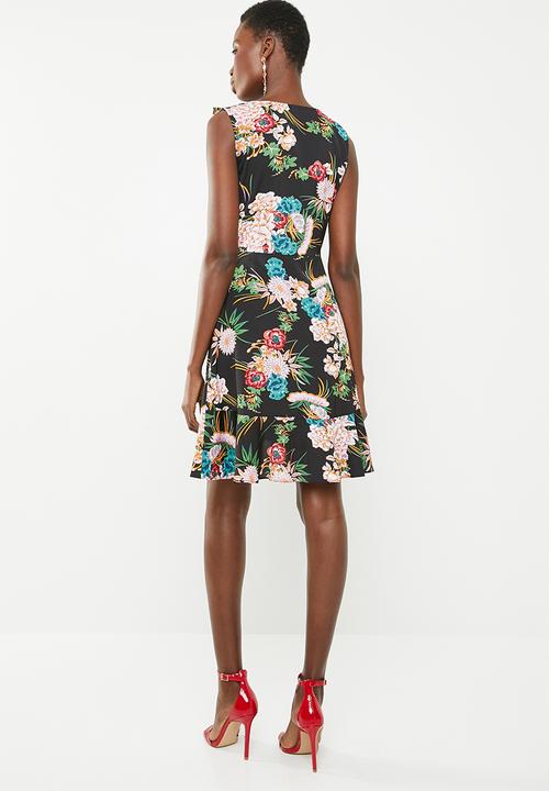 Revenge - Mini ruffle dress - multi 