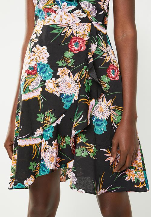 Revenge - Mini ruffle dress - multi 
