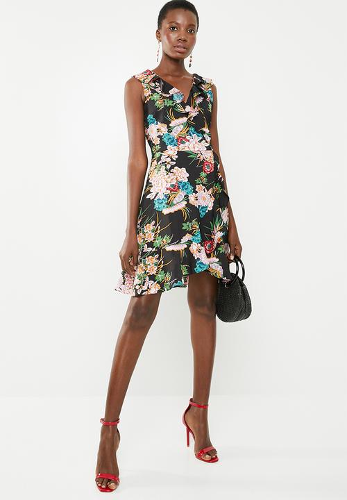 Revenge - Mini ruffle dress - multi 