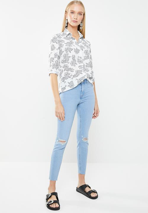 New Look - Paula paisley shirt - white