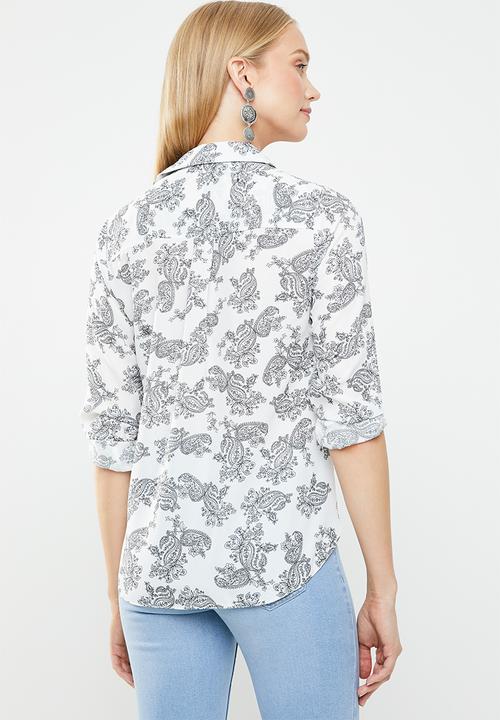 New Look - Paula paisley shirt - white