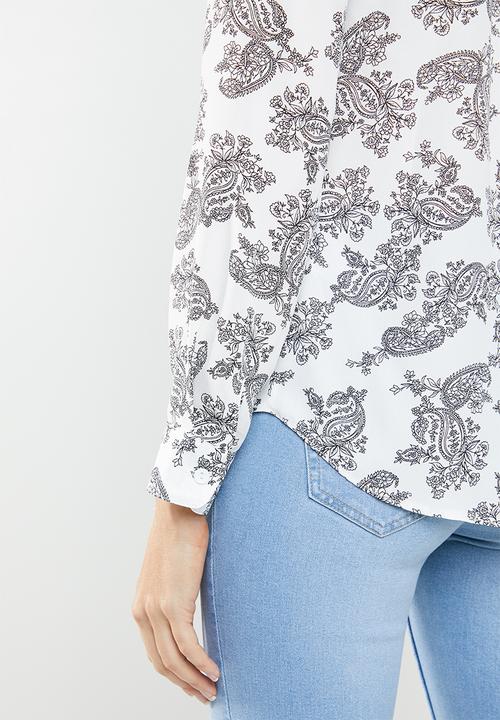 New Look - Paula paisley shirt - white