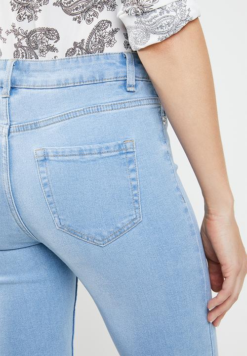 New Look - Bleached rip skinny jeans - blue