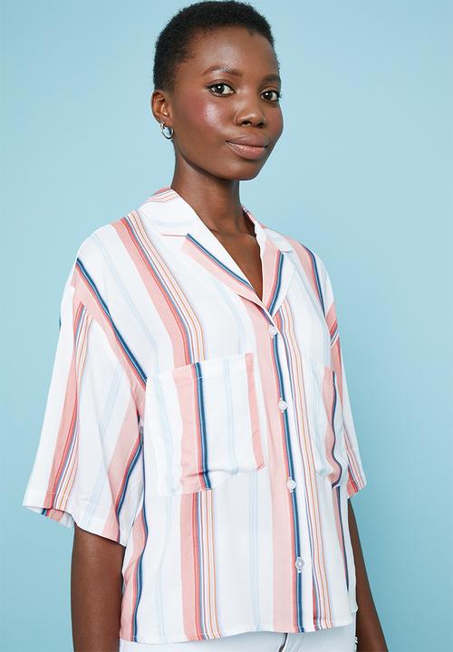 Superbalist - Pastel stripe printed resort shirt - multi