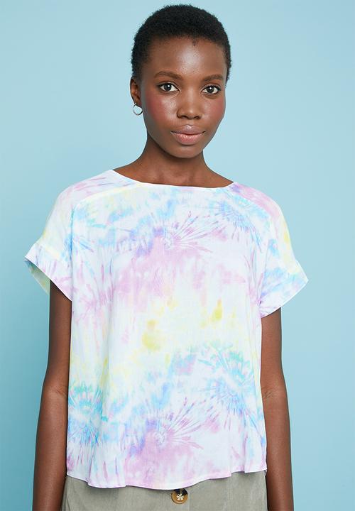 Superbalist - Pastel tie-dye shell blouse - multi