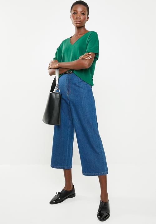 Superbalist - V-neck basic blouse - green