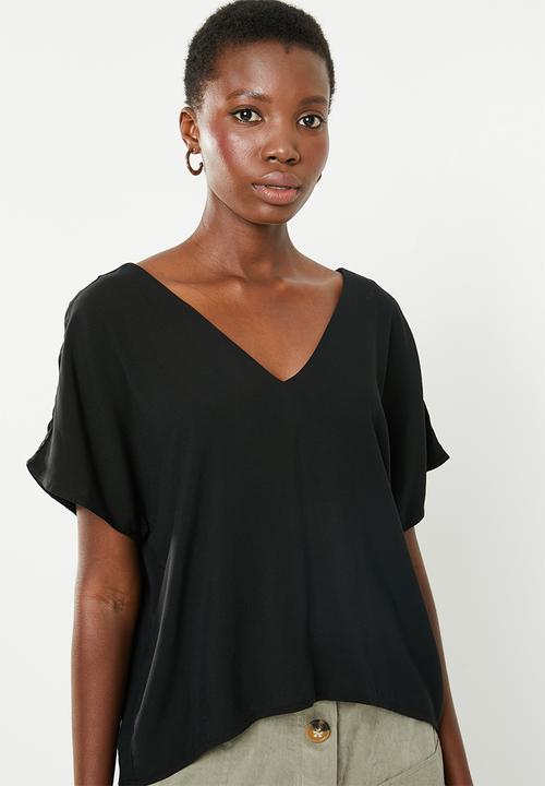 Superbalist - V-neck basic blouse - black