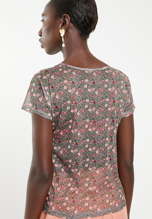Superbalist - Mesh tee - light floral 