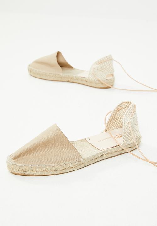 Espadril - Classic espadrille w leather cord - camel