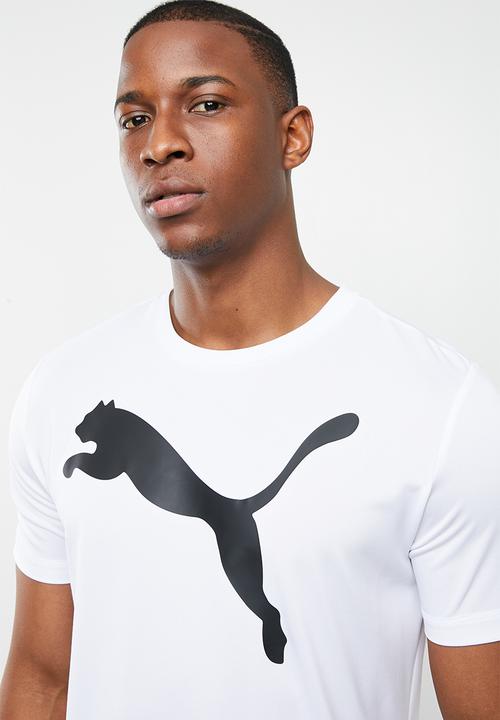 PUMA - Active big logo short sleeve tee - white