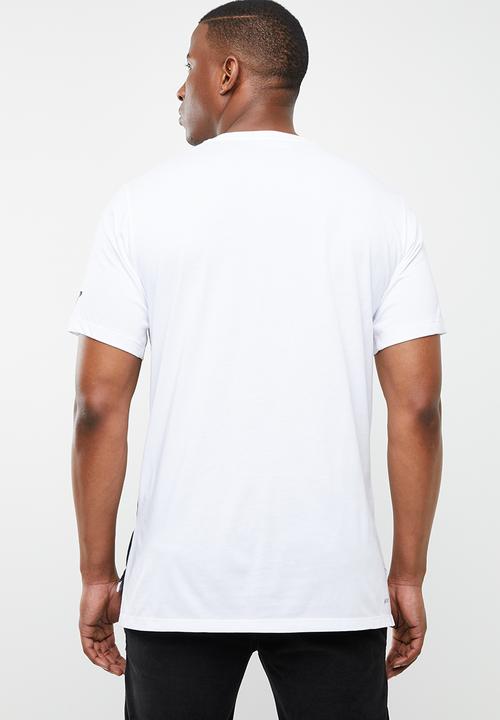 New Balance  - Rwt heather short sleeve print T-shirt - white
