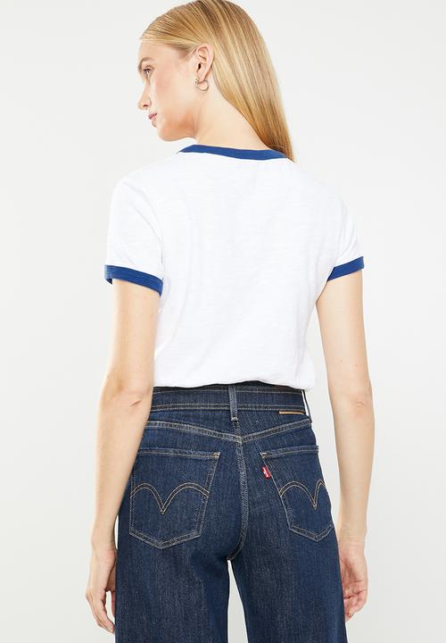Levi’s® - Perfect ringer tee - white & blue