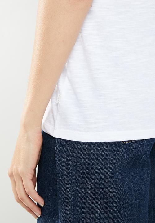 Levi’s® - Perfect ringer tee - white & blue