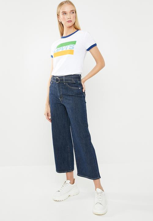 Levi’s® - Perfect ringer tee - white & blue