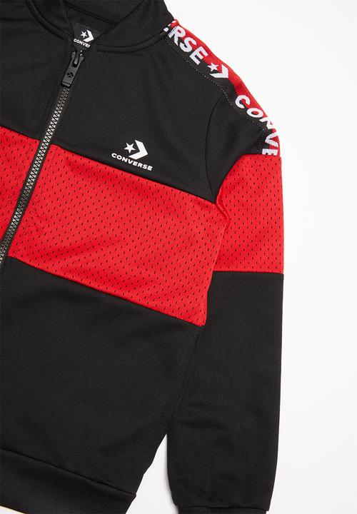 Converse - 2 Tone clrblk track jacket - black & red