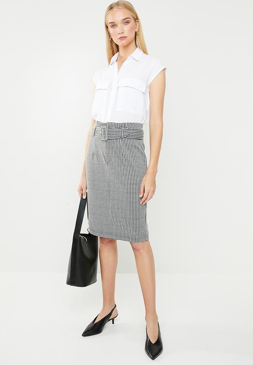 Vero Moda - Forever pencil skirt - black &  white
