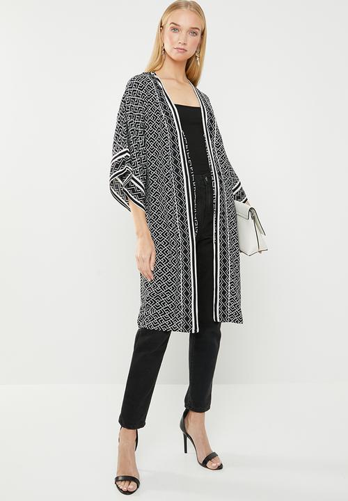 Jacqueline de Yong - Jackie 3/4 length kimono - black