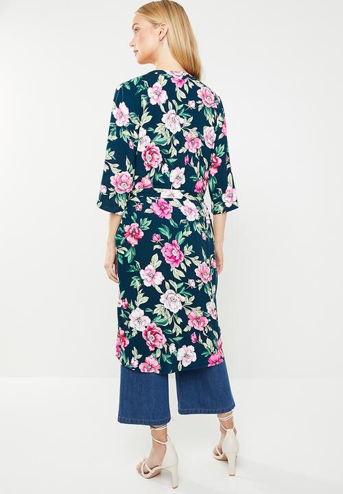 Jacqueline de Yong - Star 3/4 length kimono - multi