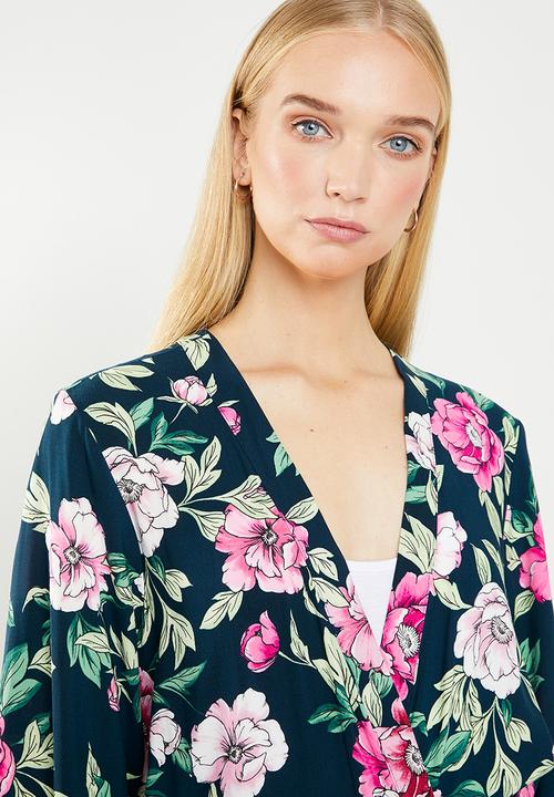 Jacqueline de Yong - Star 3/4 length kimono - multi