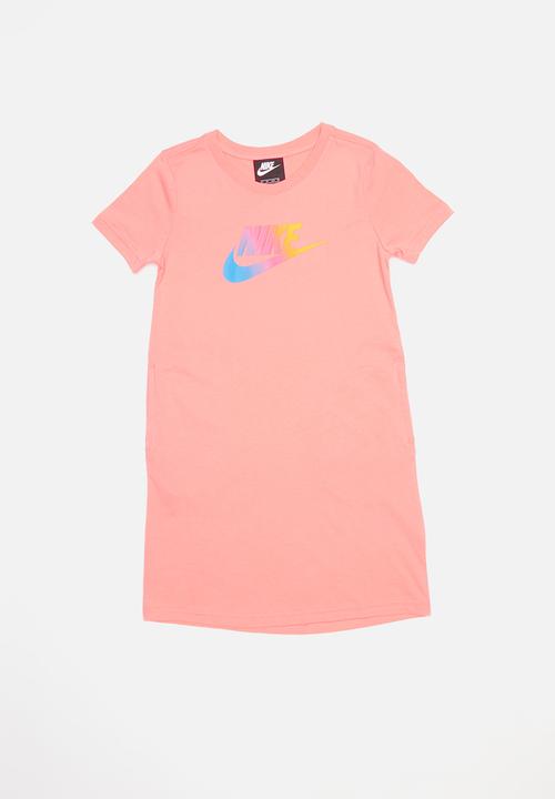 pink nike t shirt dress